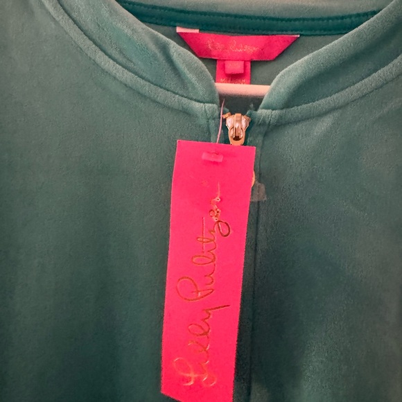 NWT Lilly Pulitxer Evanna Velour zip up jacket - Picture 3 of 6